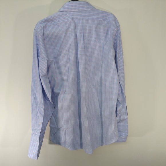 Brooks Brothers Mens Blue Plaid Classic Non Iron Supima Cotton Button Shirt 15.5 - Picture 6 of 8